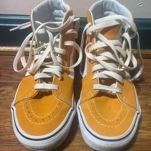 Orange Suede High Top Vans